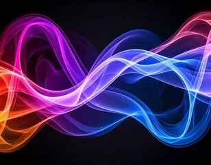Naklejka premium Abstract Colorful Light Wave