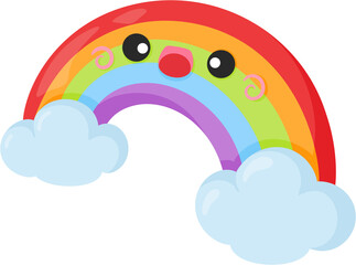 illustration cute rainbow
