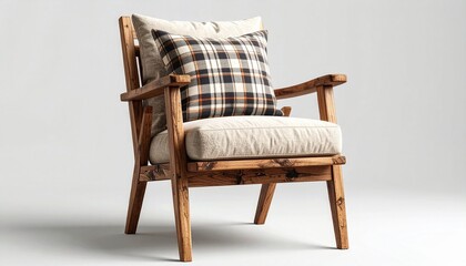 old chair isolated on white