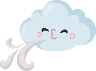 illustration cute windy