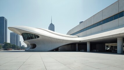  Modern Architectural Design with Futuristic Building and City 