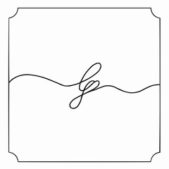 Obraz premium A Simple and Elegant Monoline Lettering Design in Square Shape