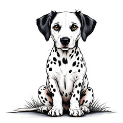 dalmatian puppy isolated on white