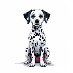 dalmatian dog isolated on white