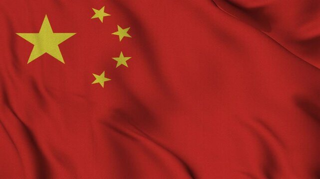 China Flag Weaving Animation. 4K China Flag Flying in the Sky. Flag background of China with seamless looping animation. flag of china