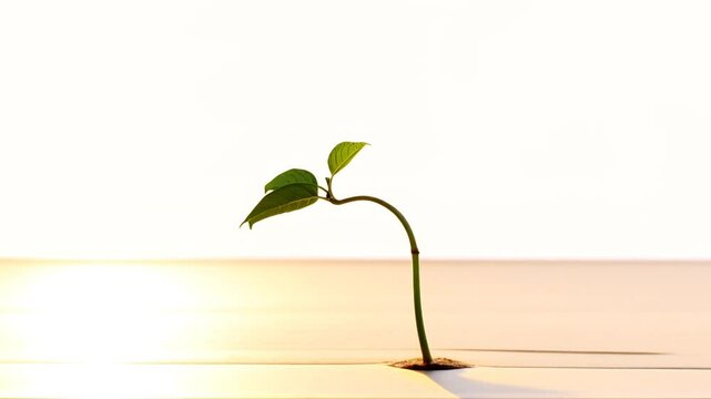 Plant sapling growth bright background