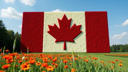 Celebrating canada day with a giant flag display alberta nature photography vibrant landscape aerial view national pride
