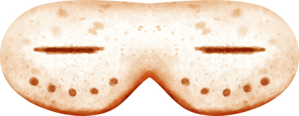 watercolor inuit snow goggles