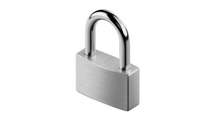 Naklejka premium Secure Symbol: A gleaming, metallic padlock stands as a symbol of security, resilience, and protection, with sleek modern design.