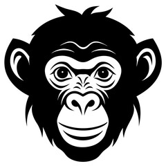 monkey face vector art on a white background.