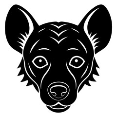 vector illustration of a Hyena face on a white background.