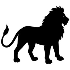 vector illustration of a lion on a white background.