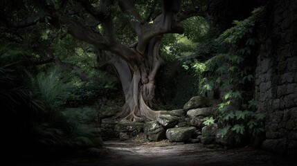 fig tree in backyard