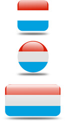 set 3d look Flag of luxemburg