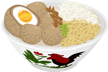 Bakso Indonesian Food Illustration 