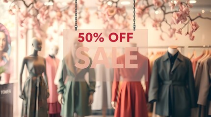 Naklejka premium Massive Clearance Sale: 50% Off Everything in Store
