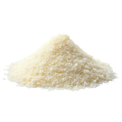 Pile of white rice, A pile of white rice with a grainy texture, isolated on transparent background