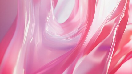 Abstract Pink Fluid Swirls: A Digital Art Piece