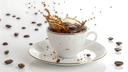cup of coffee splash 
