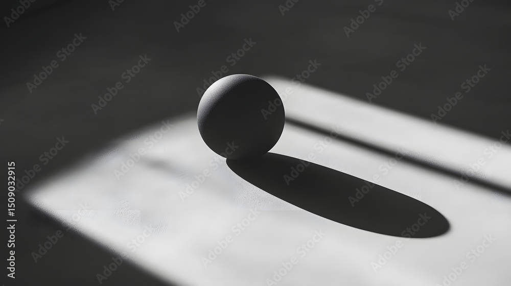 Poster dramatic lighting highlights this simple still life of an oval form casting a strong shadow. the ima