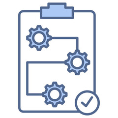 Scenario Planning Blue Icon