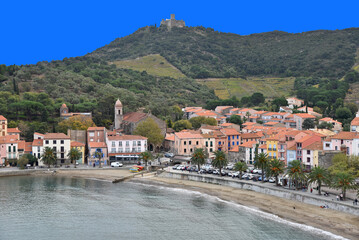 Obraz premium Plage de Collioure en Occitanie. France