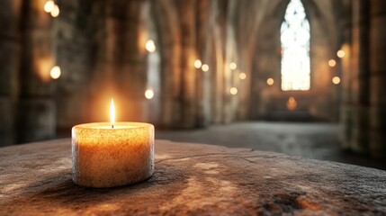 candle in a church