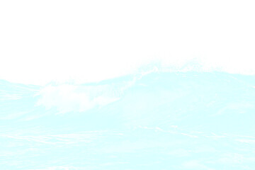 A powerful ocean wave isolated on a transparent background