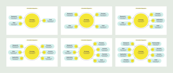 Business infographic template. Pie charts, graph with steps, options, parts. Vector diagram.