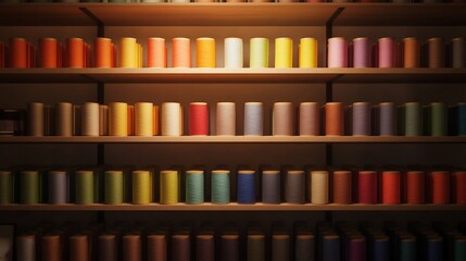 Vibrant Spectrum of Colorful Threads: A Textile Showcase