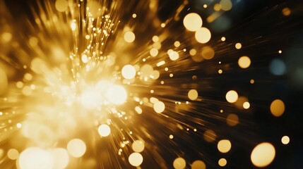 Golden Radiance: Abstract Burst of Light