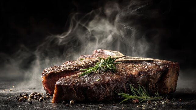 porterhouse steak with herbs