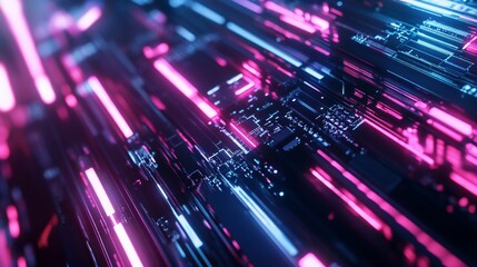 Neon Circuitry: A Digital Dreamscape