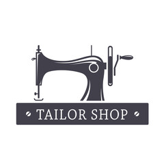 Vector black icon for tailor logo simple design