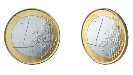 One euro coin 3d currency