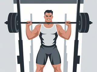 Fototapeta premium Flat Vector Illustrations of Men Exercising and Staying Fit