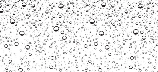 Small water drops texture vector. Rainy window overlay texture. Rain on glass background. Abstract halftone textured effect. Vector Illustration. EPS10.