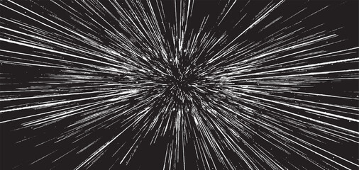 Circular starburst explosion texture. Distressed uneven grunge background. Abstract vector illustration. Overlay to create interesting effect and depth. Isolated on white background.