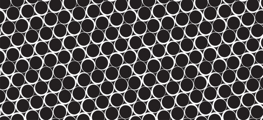Black and white geometric pattern. Repeatable vector textured background.