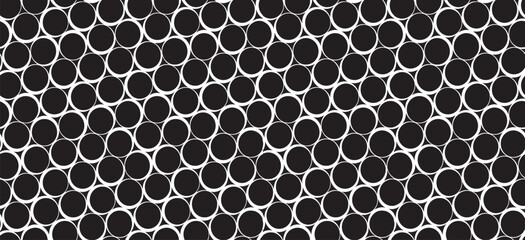 Black and white geometric pattern. Repeatable vector textured background.