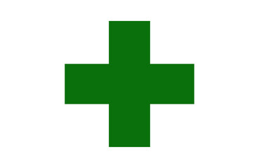 Fototapeta premium green medical cross on transparent background