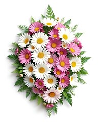 Centro floral margaritas. 