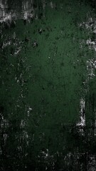 Fototapeta premium Green scratched grunge background, old film effect, space for text. Texture of scratches, chips, scuffs, dirt on old aged surface .