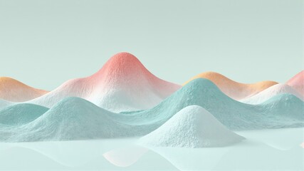 Abstract Colorful Mountain Landscape