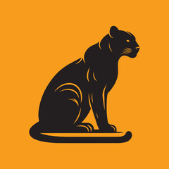 Black panther vector silhouette 