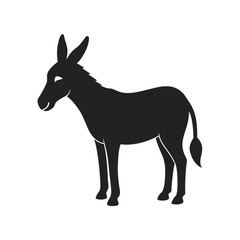 Donkey Side View Silhouette