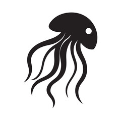 Jellyfish Floating Underwater