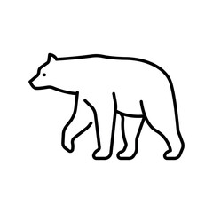 himalayan black bear black line icon for digital and print projects.