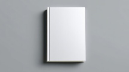 Book mockup on gray, ideal for showcasing cover designs and publishing projects. use cases: novel, journal, album.