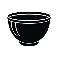 ceramic bowl on black background